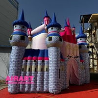 Le tunnel gonflable de tente de château, a annoncé la tente gonflable de château de terrain de jeu des enfants de bâtiment