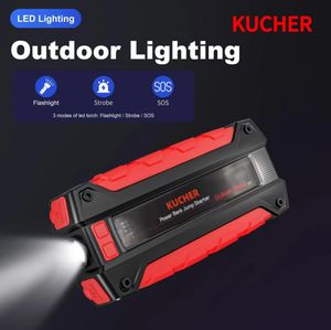 Портативное пусковое устройство KUCHER 16000 мАч с USB, общая мощность 45 Вт, для зарядки автомобильных аккумуляторов, внешний аккумулятор, кабель-пусковик 700А с LED-подсветкой, красный - Product Image 2