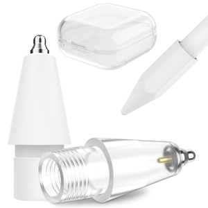 Ahastyle หัวปากกาสำหรับ <span class=keywords><strong>Apple</strong></span> <span class=keywords><strong>Pencil</strong></span> 2ND 1st <span class=keywords><strong>Gen</strong></span>, และดินสอ Pro & USB-C, โลหะอัปเกรดทนต่อการสึกหรอปากกาเหมือนปลาย - Product Image 1