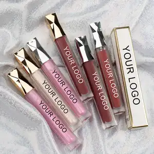 Custom Logo100+Colors Wholesale Lipgloss Private Label Liquid Lipsticks Vendor Lip Plumping Shiny Nude Glossy Lip Gloss