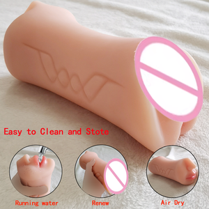 YQ 3 in 1 yapay kedi ağız vajina Anal gerçekçi cep kedi derin boğaz seks oyuncakları erkekler için seks dükkanı ürün - Product Image 3