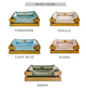 Hochwertiges Design großes Holz-Hundebett Kiste Möbel Extra-Hundebett Holzrahmen Haustierbett - Product Image 4