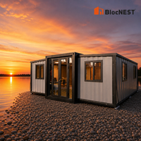BlocNEST Maison Extensible pour Conditions Météorologiques Extrêmes, Maison Préfabriquée, Isolation PU, Acier Q355B, Villa Modulaire Prête à l'Expédition