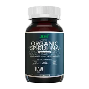 Private Label Supports Immune Heart Cells And Energy Pills Supplement Vitamins Organic Spirulina Tablets 500mg