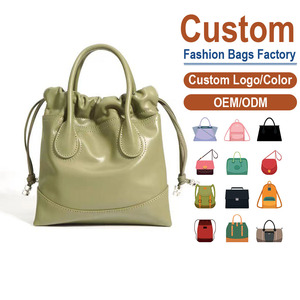 Pochette à cordon en cuir pleine fleur – Finition matifiée, révélant la grainure naturelle du cuir et un éclat subtil – Style européen - Product Image 1