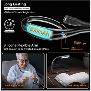 <span class=keywords><strong>2025</strong></span> Phiên Bản Nâng Cấp Mới Biểu Tượng Tùy Chỉnh Không Dây Cổ Ánh Sáng Có Thể Sạc Lại Chăm Sóc Mắt <span class=keywords><strong>LED</strong></span> Cuốn Sách Đèn Đọc Sách Đèn Câu Cá Ánh Sáng - Product Image 4