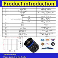 Objectif CCTV Vision industrielle objectif de caméra C-port distance focale 35mm1 pouces 10 millions de pixels objectifs de caméra pour canon