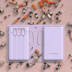 Banco de Energía Portátil de 20000mAh, Carga Rápida de 22.5W, Cargador Ultra Delgado de Litio-Polímero con 3 Cables Integrados para Viajes - Product Image 3