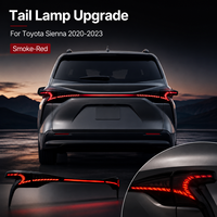 Feux arrière modifiés Plug & Play pour Toyota Sienna 2020-2023, ensemble de feux arrière LED rouges fumés avec clignotants séquentiels