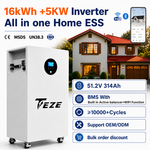 แบตเตอรี่ลิเธียมโซลาร์ออลอินวัน 14kWh 15kWh 16kWh 51.2V 314Ah สำหรับเก็บพลังงานภายในบ้าน พร้อมระบบจัดการแบตเตอรี่อัจฉริยะ (SMART BMS) ในตัว 5KW 51.2V 314Ah ระบบ 51.2V - Product Image 1