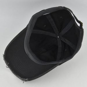 Nouvelle casquette de baseball unie déchirée en coton délavé vintage avec trous usés, respirante et ajustable pour hommes et femmes - Product Image 6