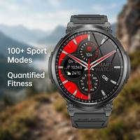 Reloj Inteligente Deportivo K66 de 1.85 Pulgadas, Batería Grande de 730 mAh, Reloj Inteligente Deportivo Resistente para Exteriores para Hombres, Modos Deportivos Android e iOS, Voz AI