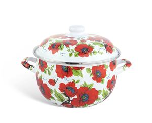 Эмалированная кастрюля 3л, 4л, 5л, высококачественная, класса люкс, турецкого дизайна, с изогнутым дном, с возможностью нанесения логотипов, пароварка, экологически чистая, углеродная - Product Image 3