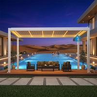 Pergola électrique en aluminium Sweet Home, auvent rétractable motorisé à lames orientables, imperméable, avec télécommande