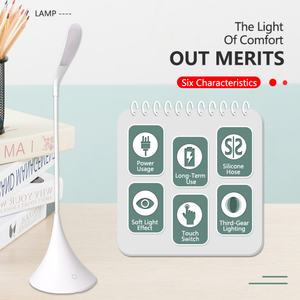 Lámpara de Escritorio LED Moderna y Sencilla para Estudio, Luz Suave Creativa, Protección para los Ojos, Lámpara de Mesa Recargable por USB - Product Image 4