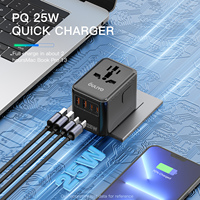 Adaptateur de voyage universel GaN Multi Plug Socket Worldwide Power Adapter International Portable