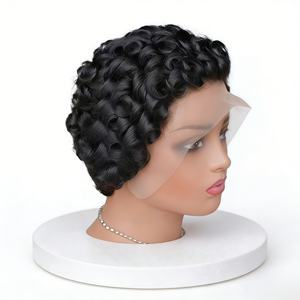 Peluca Corta Enrollable 13*4 4*4 Monofilamento 100% Cabello Remy Marrón Oscuro <span class=keywords><strong>Rubio</strong></span> <span class=keywords><strong>Platino</strong></span> Natural Arcoíris Peluca <span class=keywords><strong>de</strong></span> Encaje HD - Product Image 1