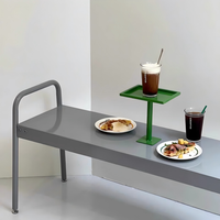 Banc d'extérieur moderne et personnalisable de style coréen, pour parc, salon de thé, café, salle de sport, tabouret de repos, chaise en fer pour centre commercial