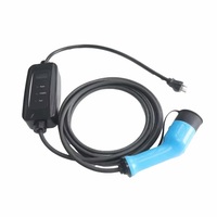 Chargeur EV portable 32A, station de recharge de véhicule à courant réglable avec adaptateur CEE EU UK, prise d'alimentation
