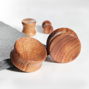Dilatatori per Orecchie in Legno Naturale e Tunnel, Gioielli per Piercing, Regalo per Matrimonio e Fidanzamento, Gioielli per Piercing Corporeo, Plug in Legno - Product Image 3