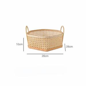 2024 OEM nhà bếp tre mây wicker Organizer Set <span class=keywords><strong>Stackable</strong></span> dệt trái cây Món Quà thực phẩm cản trở lưu trữ gỗ Giỏ - Product Image 6