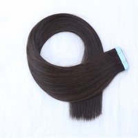 Extensions de cheveux naturels invisibles à bandes adhésives, double épaisseur, cheveux russes, extensions invisibles sans couture à bandes adhésives, trame longue