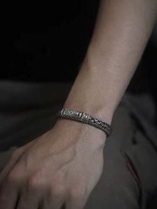 Chinese Design Thailand Silver Plated <b>Bracelet</b> Vintage Viking Male Jewelry Weaving Braided 925 Sterling Silver Plated <b>Bracelets</b> - Product Image 5