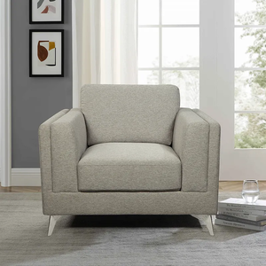 Juego de sofás tapizados de material de tela Simple 3 <span class=keywords><strong>2</strong></span> 1, marco de madera de color blanco, suministro directo de fábrica, precio barato, sofá para sala de estar - Product Image 4