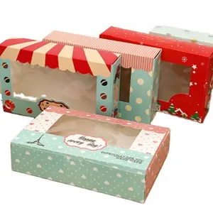 Emballages de boîtes à gâteaux mystère, emballages en papier carton avec Logo personnalisé imprimé, fournitures d'anniversaire et de mariage, vente en gros