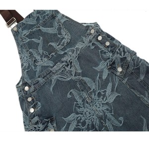 Custom Denim Casual High Waist Jumpsuit Overalls for Women Work <strong>Dungarees</strong> with Suspenders - Product Image 4