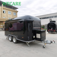 Remorque de restauration mobile WECARE entièrement équipée pour cocktails, boissons, café, glaces, pizzas, grillades et restauration rapide, avec cuisine complète