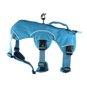 OKKPETS Arnés reflectante acolchado ajustable sin tirones con asa para caminar entrenamiento para perros grandes y uso portátil - Product Image 1