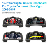 Mise à niveau du tableau de bord numérique LCD pour Toyota Fortuner Hilux Vigo 2005-2015, écran HD 12,3 pouces