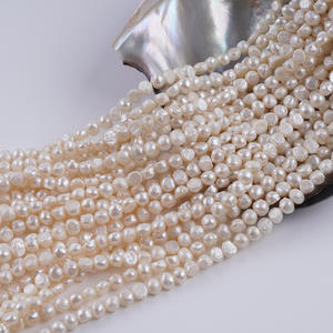 Venta al por Mayor de Perlas de Agua Dulce Barrocas de 7-8mm, Perlas Sueltas con Orificio Lateral de Doble Cara, Promoción de Ventas - Product Image 4