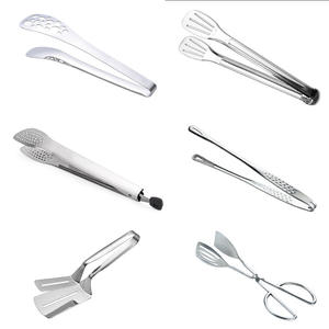 Yolecen Ustensiles multi-usages en acier inoxydable Spot Food & Bread Clips Ciseaux-Type Barbecue & Steak Clips pour Restaurants - Product Image 2