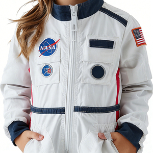 Costume d'astronaute pour filles, enfants, en polyester, pour Halloween, fête, spectacle, combinaison pour enfants - Product Image 5