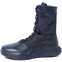 Bottes tactiques personnalisées pour l'entraînement en plein air, camouflage Highland noir, durables, imperméables, pour la randonnée et la chasse, bottes pour hommes