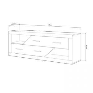 Nuka Práctica solución de almacenamiento Módulo bajo con 2 cajones para organizar el espacio de manera eficiente - Product Image 1