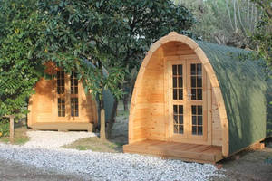 Vente en gros de chalets <span class=keywords><strong>et</strong></span> de salle de <span class=keywords><strong>jardin</strong></span> en bois de baril écologiques personnalisés pour le camping - Product Image 2