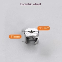 Vis de meuble écrou de roue excentrique trois en un boucle lit armoire conseil bielle tige à double tête caoutchouc blanc
