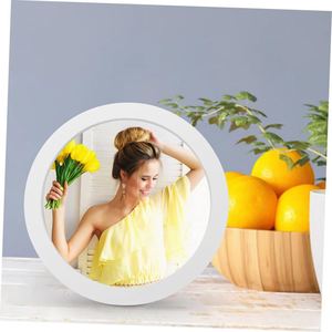 Customizable White Finish Circular <b>Wooden</b> <b>Picture</b> <b>Frame</b> for Arts and Crafts for Office Decor and Wall Display Dropshipping - Product Image 4
