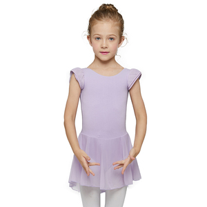 Enfants Filles <span class=keywords><strong>À</strong></span> Manches Courtes Rose Mince <span class=keywords><strong>Ballet</strong></span> Danse Justaucorps - Product Image 1