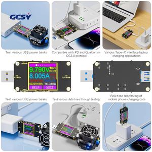 Цифровой вольтметр-амперметр A3 8A USB Type-C PD для измерения напряжения и тока, индикатор емкости повербанка и зарядного устройства - Product Image 4
