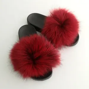 Luxury Fur Slides Fur Slippers Sandals with Real Silver for Traveling Summer Fur Wholesale New Design Women Fashion Lady PVC ODM