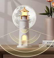 Lampe de Projection Phare Clair de Lune LED USB Rechargeable Veilleuse Romantique Blanc Chaud Rechargeable 90 Lumens Décoration Intérieure