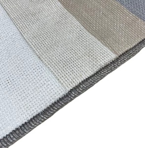 Tissu transparent de rideau ignifuge d'hôtel de style de tissage creux grossier et fou - Product Image 1