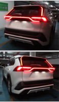 Feu de Freinage LED DRL Spedking, Feu de Poteau de Coffre Arrière, Feux Arrières, Feux de Pare-chocs avec Clignotant pour Toyota RAV4 2019-2022