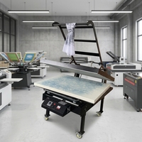Presse à chaud électrique grand format 100 x 120 cm à clapet pour pièces découpées, sublimation, avec assistance par chocs à gaz
