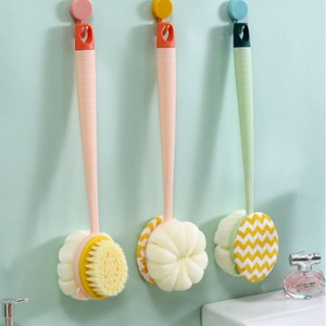 Long Handle Flower Bath <b>Brush</b> With Hanging Hole For <b>Back</b> Scrubbing And Exfoliation Adult Use PP Material - Product Image 4