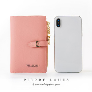 กระเป๋าสตางค์ใบสั้นสำหรับผู้หญิง Pierre Loues สีชมพู ป้องกัน RFID ใช้งานได้หลากหลาย เหมาะสำหรับใช้ในชีวิตประจำวัน - Product Image 4